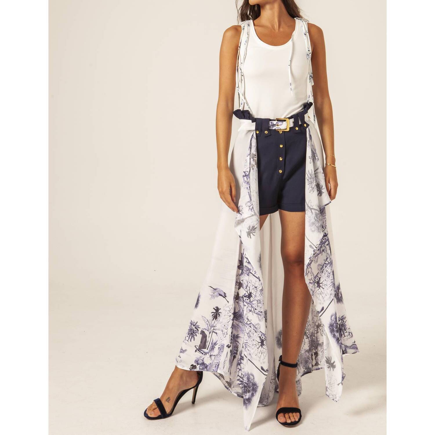 New Masavi Savage Over Skirt Wild Pants In Navy